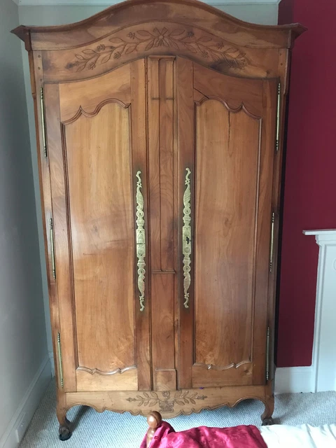 Superb Antique French Cherrywood Armoire Wardrobe