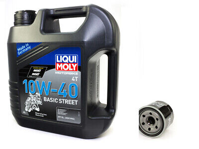 Motoröl Ölfilter SM134 Set LIQUI MOLY 10W-40 4 Liter für Yamaha Honda Kawasaki 3