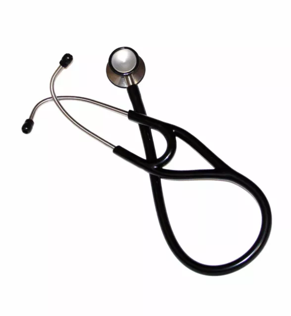 Professional Two Sided Cardiology Stethoscope Adult Pediatric BLACK, New in Box