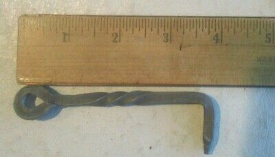 Vintage Twisted Wrought Iron Gate / Door Latch – 4” Long