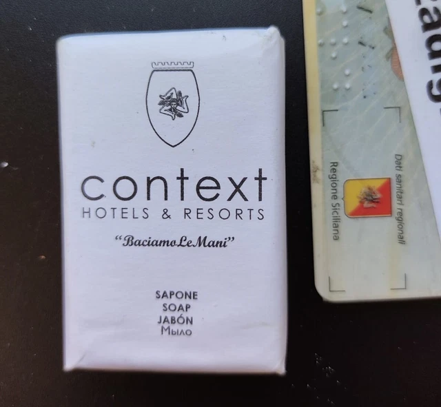 Saponetta BACIAMO LE MANI Hotel Mignon Pubblicitaria Collezione Privata