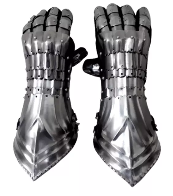 Medieval Gauntlet Gothic Armor Gauntlets SCA LARP Battle Warrior Steel Costume