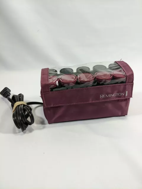 Remington 10 Hot Rollers Curlers Pageant Travel Set Portable NO CLIPS! Two Sizes