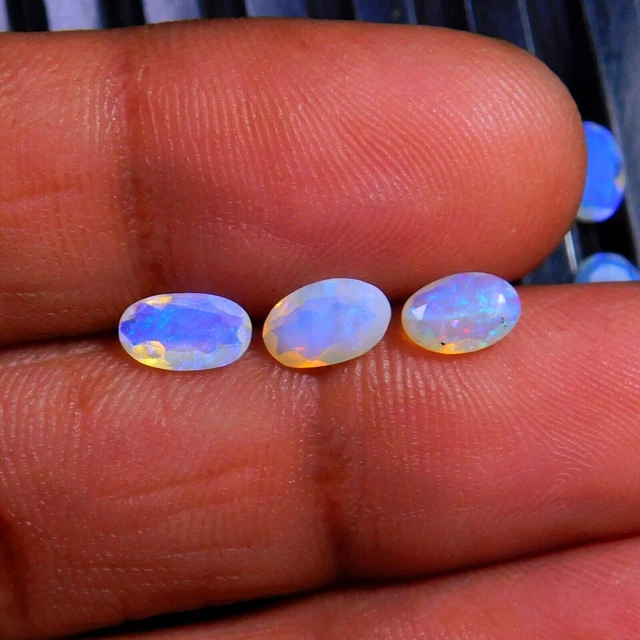 1,5 ct 6 pièces d'opale d'eau australienne naturelle, entièrement...