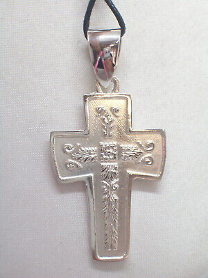 JO WISDOM Collier Croix Crucifix Argent 925/1000 Femme,Pendentif avec 3A Oxyde de Zirconium 