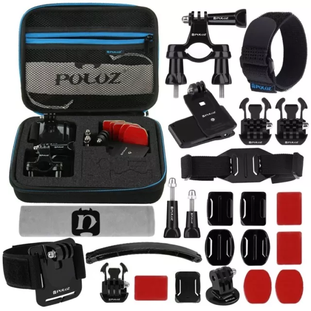 PULUZ 24 in 1 Bike Mount Accessories Combo Kits with EVA Case