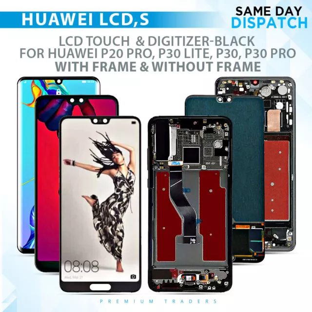 For Huawei P20 Pro P30 Pro P30 Lite Replacement LCD Touch Screen Display Glass