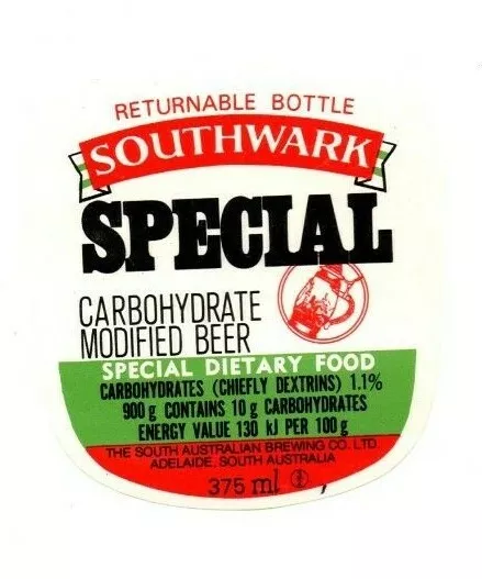 Australia - Beer Label - South Australian Brewing, Adelaide - Southwark Special