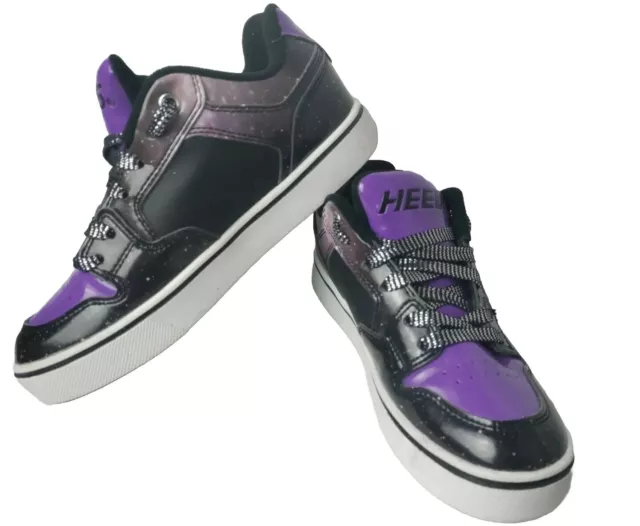 Heelys Youth 5 Wo's 6 Motion Plus Purple Black Galaxy Wheel Shoe Skate 770851