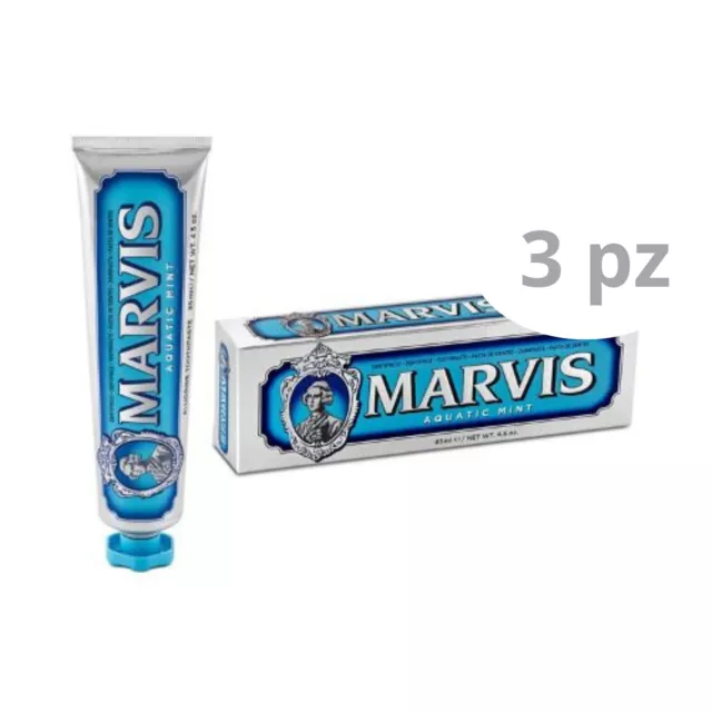 Marvis dentifricio aquatic mint 85 ml - 3 pezzi