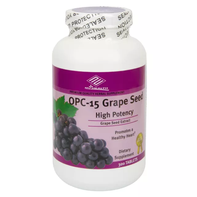 OPC 15 Grape Seed Extract 100 mg 300 Tabs Anti oxident Made In USA FREE SHIP