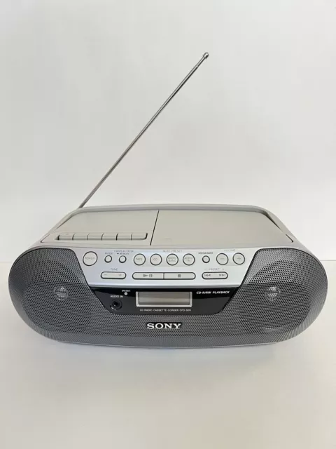 Sony CD Player AM/FM Radio Cassette Recorder CFD-S05 Mega Bass