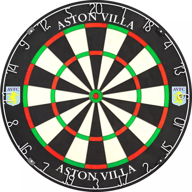 Aston Villa Football Dartboard Officially Licensed Crest FC