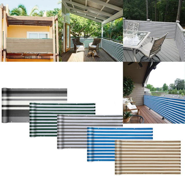 Tidyard Balkon-Sichtschutz 90x600 Cm – Wasserdichtes Oxford-Gewebe, Rot, Mit Seil & Ösen