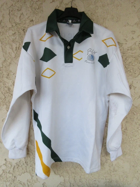 Maillot Rugby R.C Orléans Match Worn - Black Lemon, Taille L, N°15, Fabriqué En France