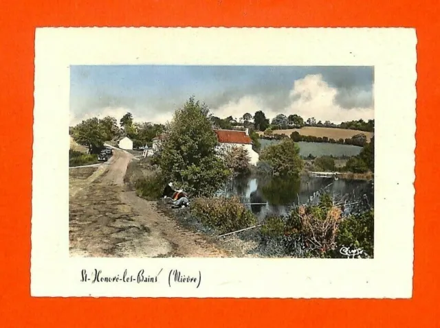 Saint-Honoré-Les-Bains (58) Cpsm / Peche A La Ligne / Pond Du Carry