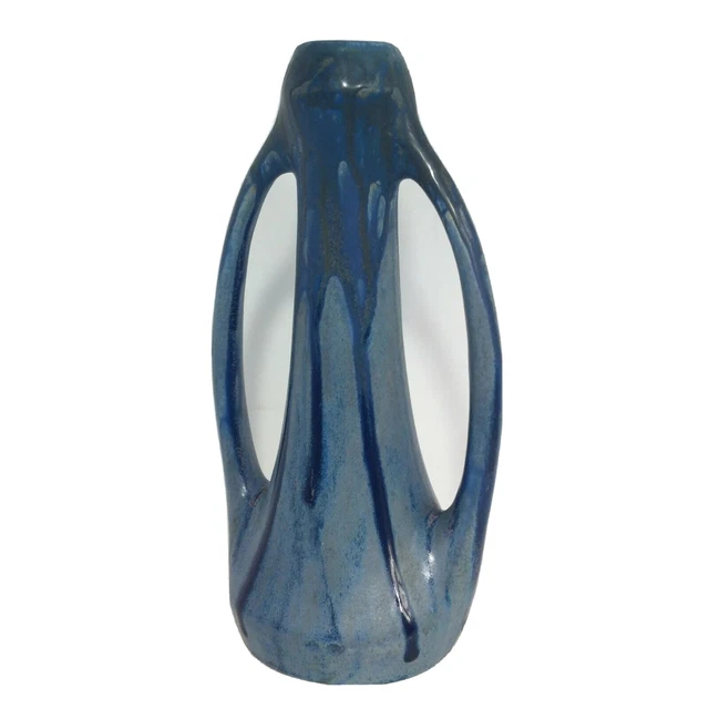 MAGNIFIQUE VASE EN Gres Irise Art Nouveu Dlg Meteinier Pierrfonds