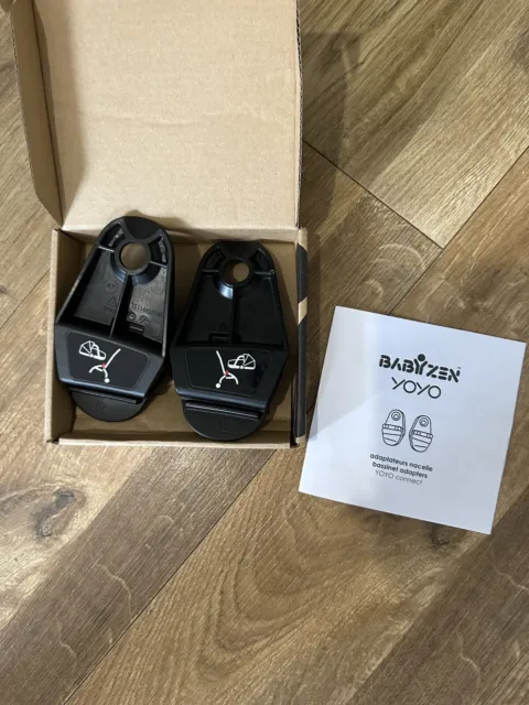 New Babyzen Yoyo  Connect Bassinet Adapters - Black Boxed Unused