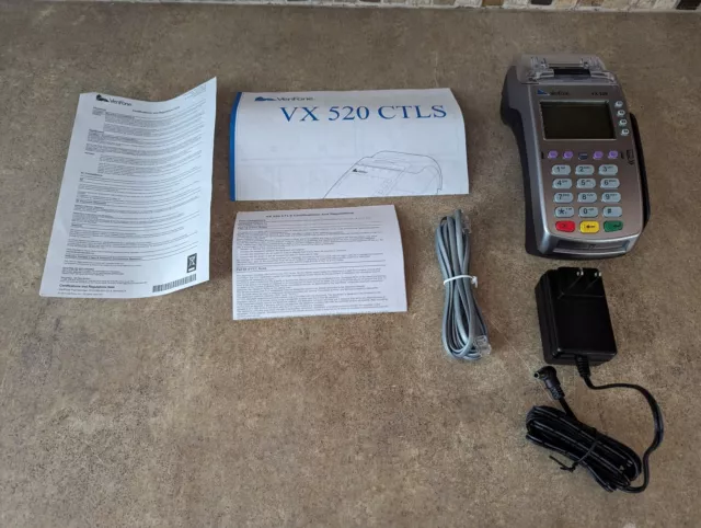 Verifone Vx520 Credit Card Machine Terminal Reader M252-753-03-Naa-3 Urv1-21