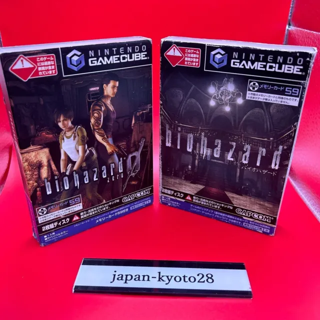 Resident Evil Biohazard 0 1 set GC Capcom Nintendo Gamecube From Japan