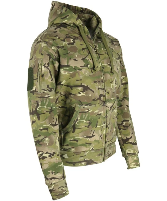 Sudadera con capucha Kombat MTP Spec-Ops de lujo con cremallera cálido saltador al aire libre campamento militar
