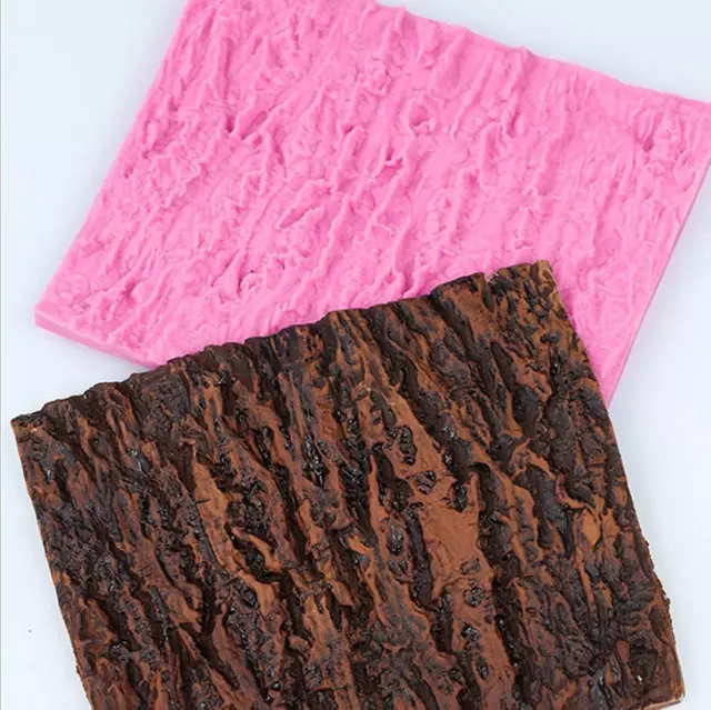 Stampo rettangolare per torte corteccia d'albero design texture pane tegli