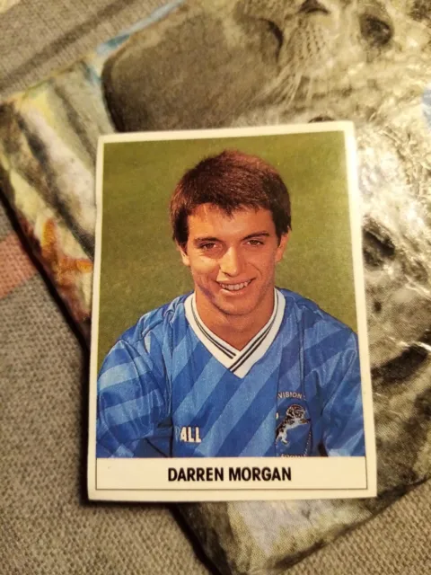 Xm38 Card Sticker Soccer Stars Football No 182 Darren Morgan 1989