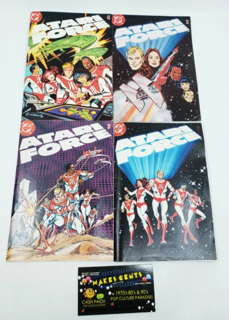 Lot Of 4 - Vintage 1982 DC Atari Force Mini Comics Books 1-4 - READ!