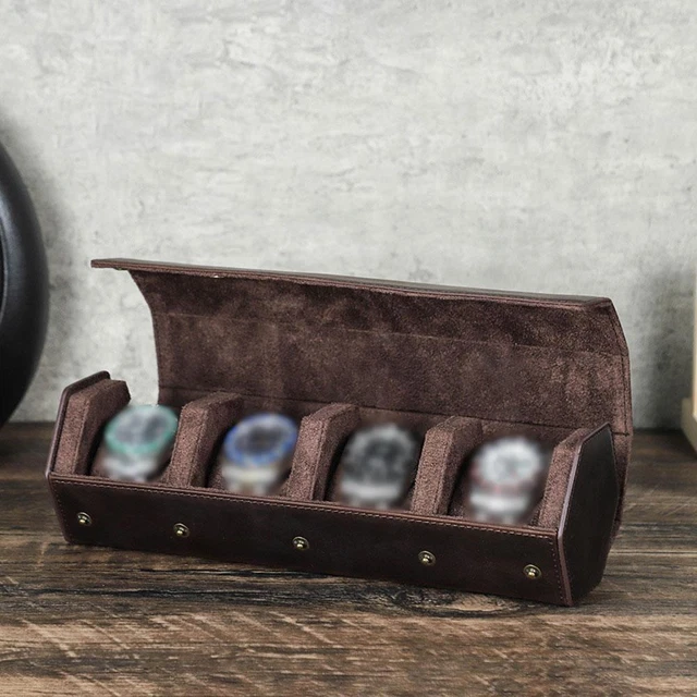 Écrin De Transport Pour Montre Audemars Piguet - Cuir Noir - Boîte De Présentation Single - Japon