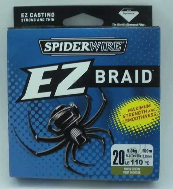 Spiderwire 1140563 SEZB20G-110 EZ Braid Line 20 Lb Test 110 Yards