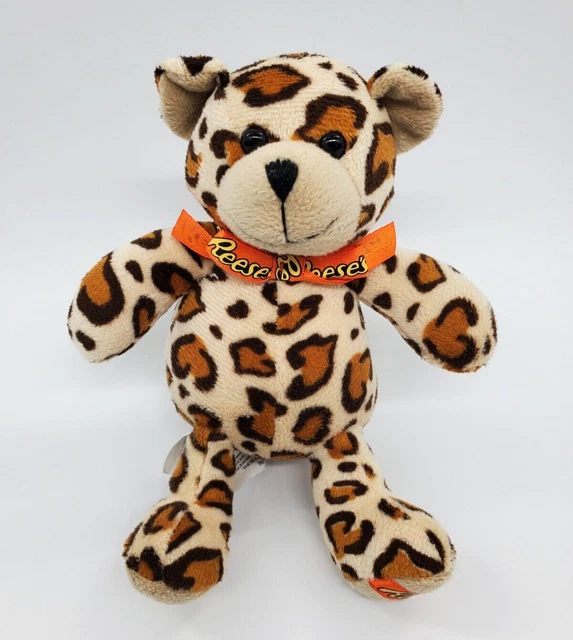 REESE'S PEANUT BUTTER Cup 6" Plush Bear Toy Galerie Cheetah Leopard