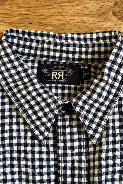 RRL RALPH LAUREN Gingham Check Long sleeve Shirt $68.00 - PicClick