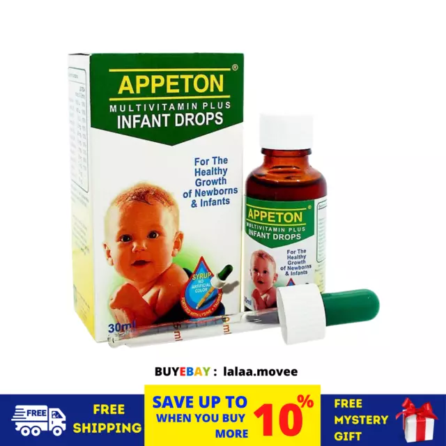 Appeton Multivitamin Plus Infant Drops 30 ml augmente l'appétit de bébé