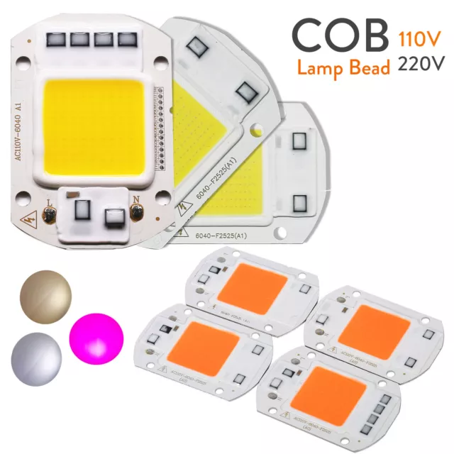 LED COB Chip Flutlicht 20W 30W 50W Smart IC Fahrer Wachsen Lampe Anlage 220V