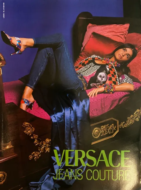 MAGAZINE PRINT VERSACE JEANS COUTURE AD 1990s nineties FASHION LUXURY ...