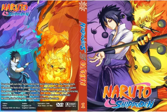 Naruto Shippuden Episodes 243 - 295 English Dubbed / Japanese Seasons 12-13  DVD