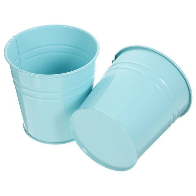 2 stücke Metall Pflanzer Blumentopf Pflanze Eimer Balkon Garten Terrassen Büro