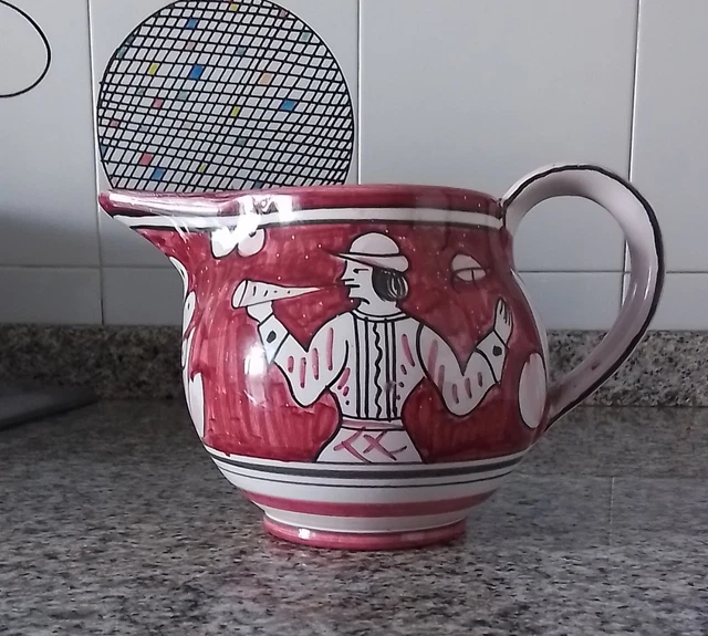 Brocca Vintage Ceramica Decorata A Mano
