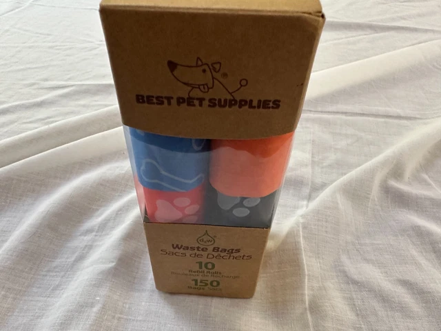 Best Pet Supplies Dog Poop Bags Waste Cleanup Doggy Roll Replacement 10 roll