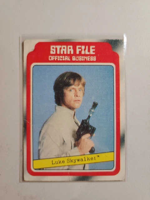 CARTE TOPPS ORIGINAL 1980 Empire Strikes Back Star File Luke Skywalker ...