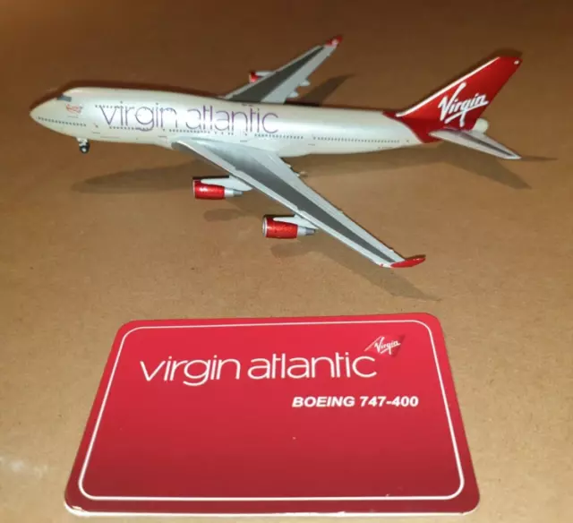 GEMINI JETS VIRGIN ATLANTIC Model BOEING 747-400 (G-VXLG) SCALE 1:400 New/Boxed