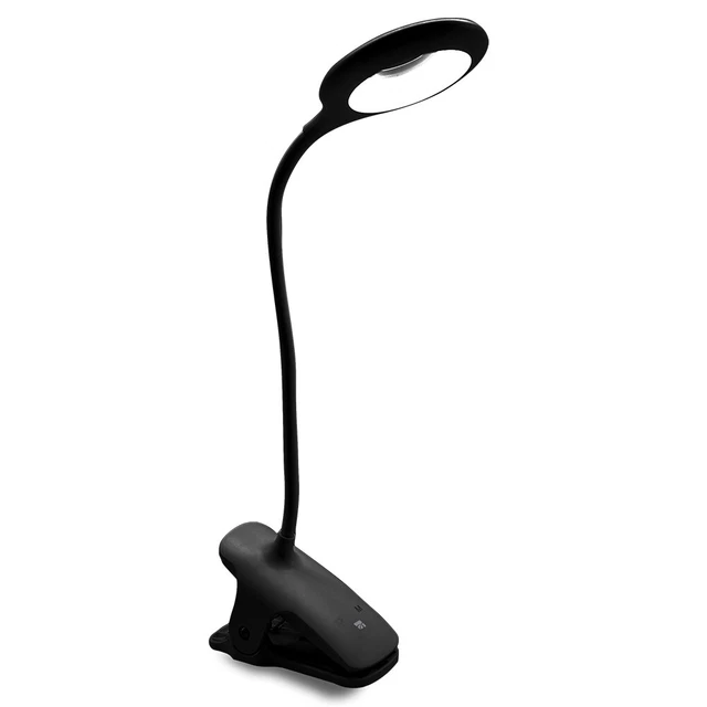 Lampada Touch Ricaricabile Pieghevole con Clip Luce Led Da Scrivania 80011