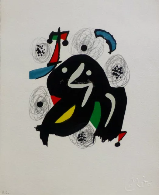 Joan Miro "La Melodie Acide" 4 signed LITHOGRAPH 1980