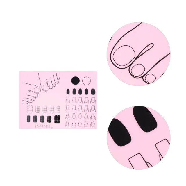 Almohadilla de silicona para manicura alfombra de práctica de uñas arte placas de estampado herramientas