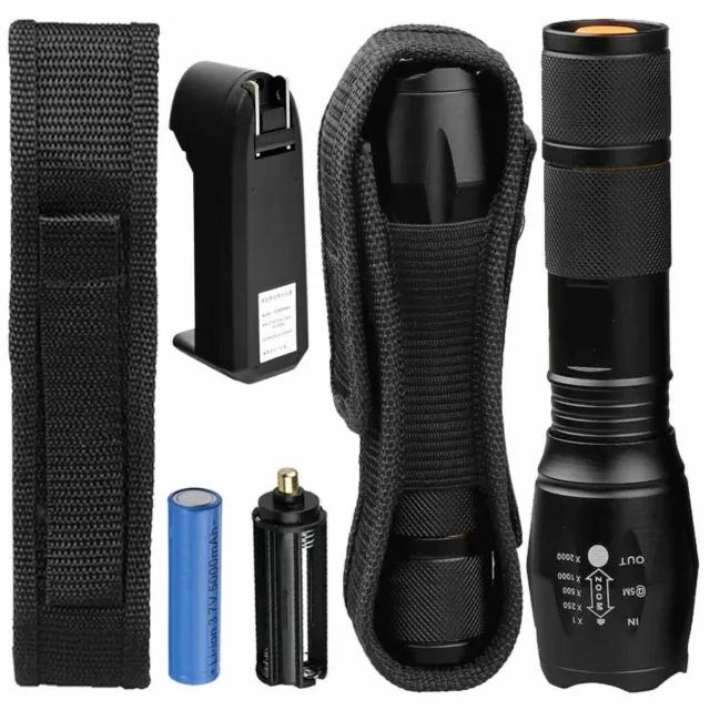 Genuine LED Tactical Flashlight Military Grade Torch Light