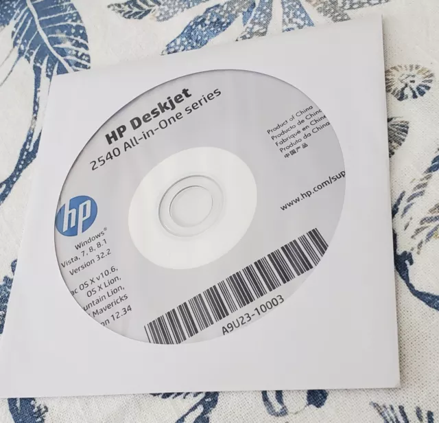 Hp Deskjet 2540 All In One Series Printer Drivers / Software Disk Cd
