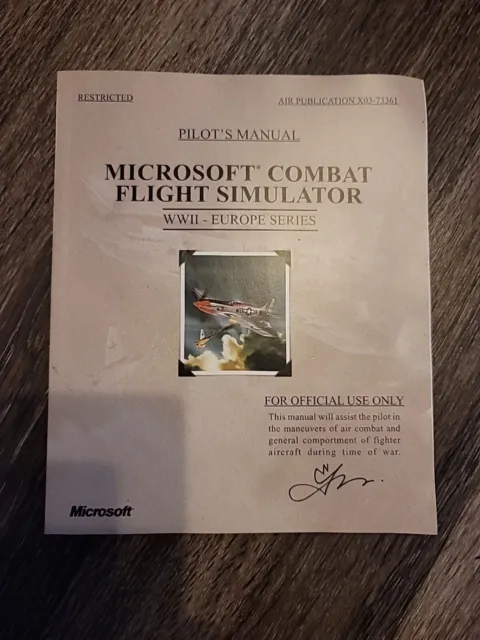 Microsoft Combat Flight Simulator WWII Europe Series Pilot's MANUAL ONLY 1998