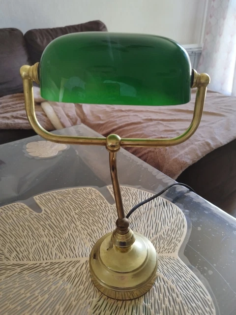 Lampe Abat-Jour Applique en Laiton Style Liberty Avec Verre Cristal