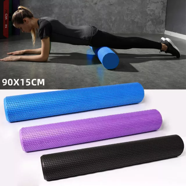 Pilates Foam Roller Long Physio Yoga Fitness GYM Exercise Training Massage 90CM