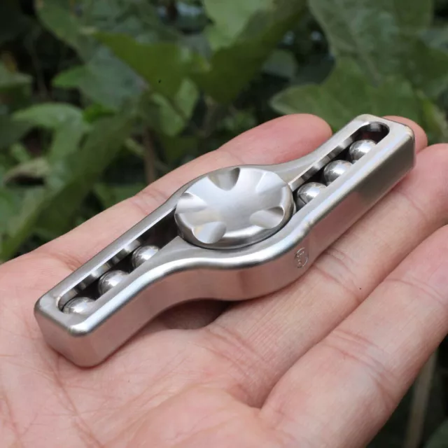 Pocket EDC Haptic Toy Fidget Finger Spinner Stainless Steel PEI CNC Fine Carving